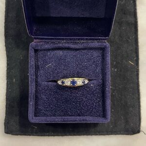 Sapphire and Diamond Ring 14k gold, size 6